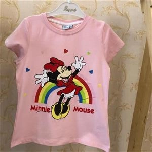 تیشرت میکی رنگین کمان صورتی دخترانه ترک کد 3232