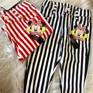 شلوار راه راه میکی دخترانه ترک کد3214