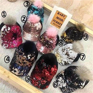 کلاه نقابدار پولکی دخترانه کد 1200