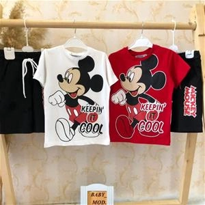 دو تیکه تیشرت شلوارک میکی cool ترک کد 3087