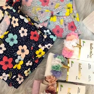 پیراهن گلدار نخ پنبه ترک کد 3173