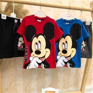دوتیکه تیشرت میکی  پسرانه ترک کد 2905