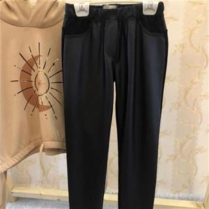 شلوار نخ پنبه چرم دار دخترانه ترک کد 1390