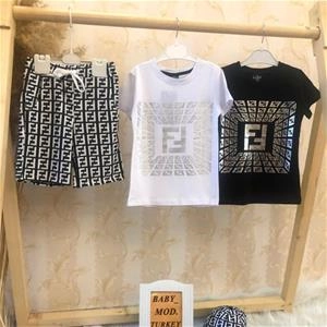 دو تیکه تیشرت شلوارک فندی ترک کد 3109