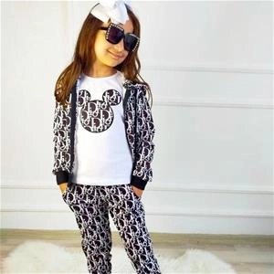 سه تیکه سویشرت بلوز و شلوار دخترانه dior ترک کد 1292
