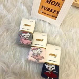 جوراب شلواری گربه تاج دار دخترانه ترک کد 2273
