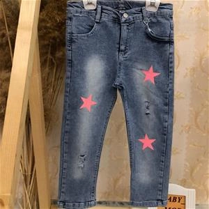 شلوار لی ستاره دار دخترانه ترک کد 3079