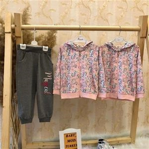 سویشرت شلوار تک شاخ دخترانه ترک کد 2329