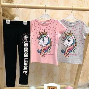 تیشرت شلوار تک شاخ دخترانه ترک کد 1188