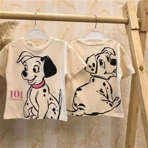 تیشرت سگ خالدار 101 پشت رو طرحدار مارک زارا ترک کد 3206