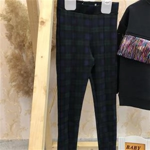شلوار نخ پنبه چهارخونه دخترانه ترک کد 1461