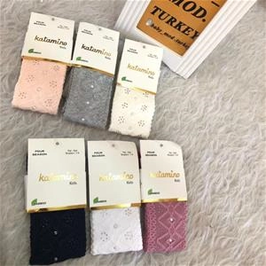 جوراب شلواری نگین دار بامبو دخترانه ترک کد 1113