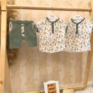 دو تیکه تیشرت شلوارک ابروبادی پسرانه ترک کد 2849