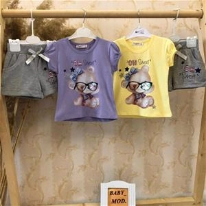 دو تیکه تیشرت شلوارک تدی دخترانه ترک کد 3192