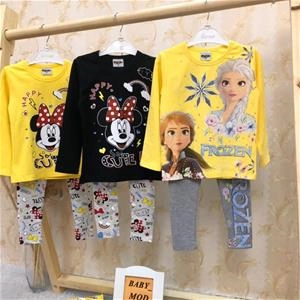 بلوز شلوار نخ پنبه دخترانه ترک کد 1520