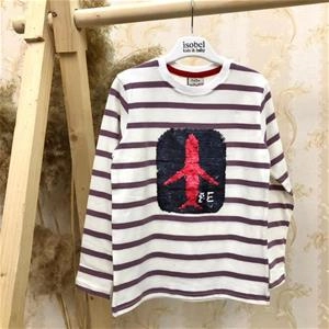 بلوز نخ پنبه پولکی هواپیما پسرانه ترک کد 1594