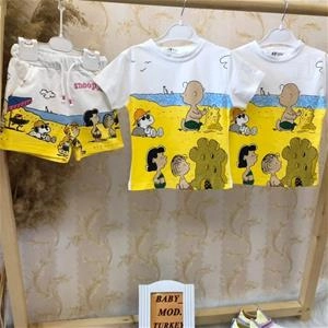 دو تیکه تیشرت شلوارک اسنوپی مارک اچ اند ام ترک کد 2813