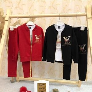 سه تیکه ضخیم سویشرت بلوز و شلوار پولکی ال وی دخترانه ترک کد 1375