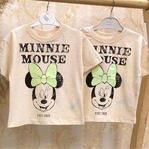 تیشرت میکی پاپیون سبز مارک زارا دخترانه ترک کد 2998