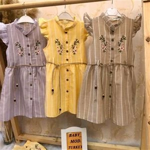 پیراهن راه راه گلدار در سه رنگ طرح گل دخترانه ترک کد 3094