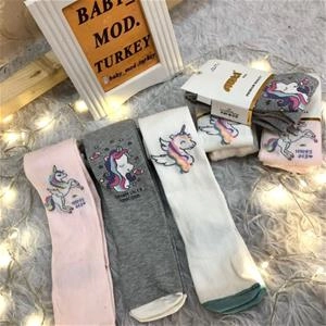 جوراب شلواری ضخیم تک شاخ دخترانه ترک کد 2086