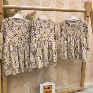 پیراهن نخ پنبه ستاره دار دخترانه ترک کد 2489