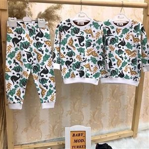 دو تیکه بلوز شلوار دایناسور پسرانه ترک کد 2465