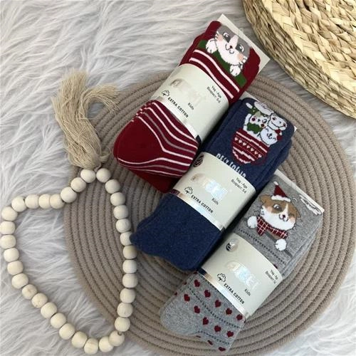 جوراب شلواری حوله ای ترک طرح گربه ترک  کد 6160