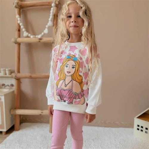 دو تیکه دورس سه نخ و شلوار کبریتی باربی ترک کد 18346