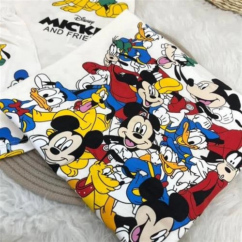 دو تیکه تیشرت شلوارک میکی و گوفی پشت طرحدار زارا ترک کد 5718