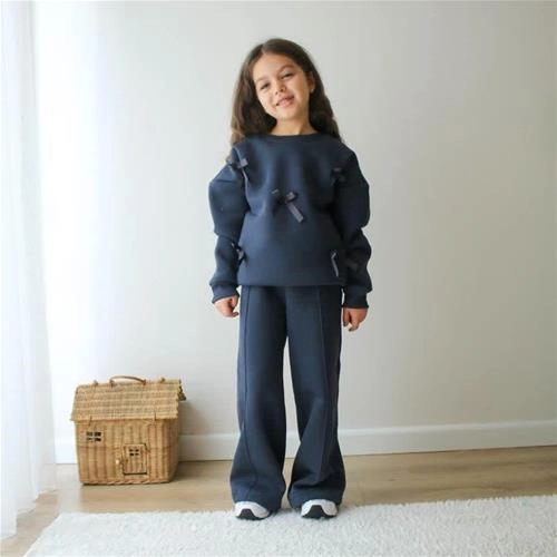 دوتیکه کرکدار پاپیونی سرمه ای ترک کد 18781