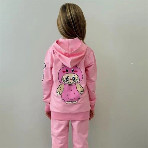 ست دو تیکه سویشرت شلوار لبوبو پشت و رو طرحدار 5-14سال ترک کد 18442