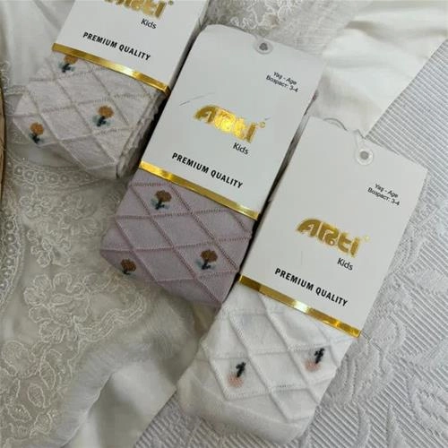 جوراب شلواری طرح گل ترک کد 5462