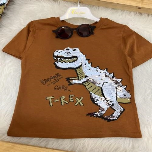 تیشرت پولکی دایناسور اچ اند ام  ترک 4755