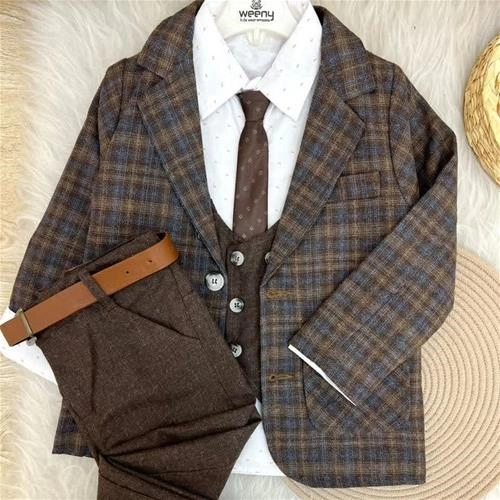 شش تیکه کت شلوار جلیقه پیراهن کراوات کمربند ترک کد 10344