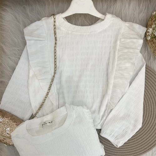 بلوز مجلسی چیندار  ترک 4-12سال کد 6259