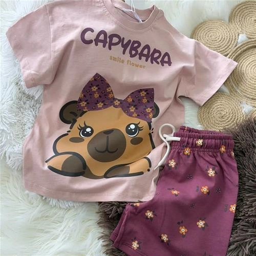 ست دوتیکه تیشرت شلوارک capybara ترک کد 19010