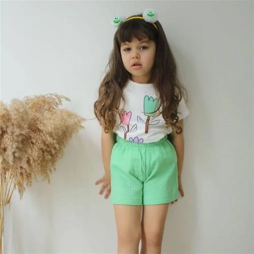 دو تیکه مجلسی تیشرت شلوارک گل موسلین زارا ترک کد 5973