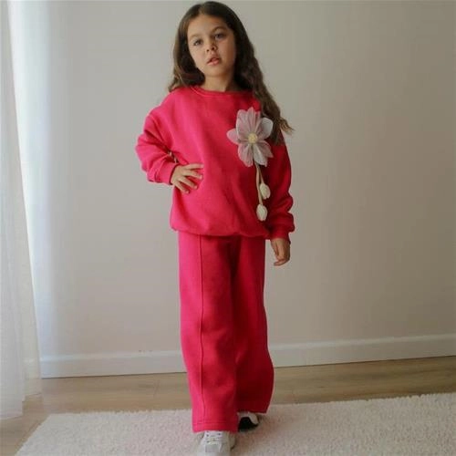 ست دوتیکه کرکدار گل برجسته جدید ترک کد 18741