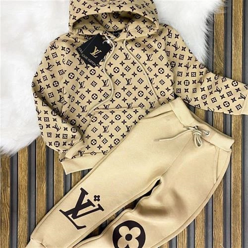 دوتیکه هودی شلوار کرکدار لویی ویتون 3رنگ ترک کد 5176