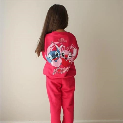 دوتیکه دورس شلوار سه نخ استیج پشت طرحدار سرخابی ترک کد 18347