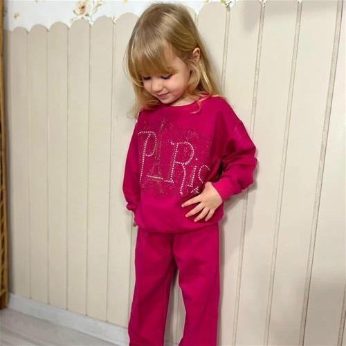 ست دوتیکه دورس شلوار دونخ  فول نگین ترک پاریس کد 18811