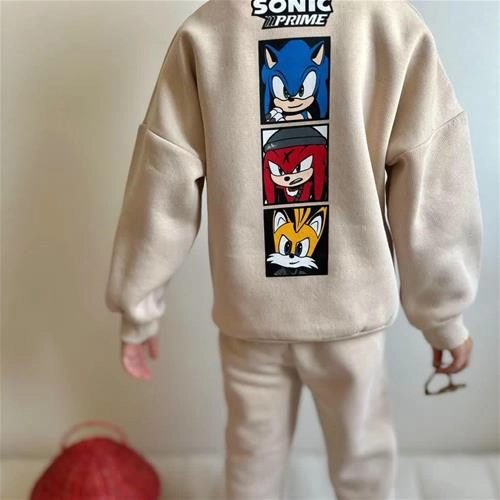 ست دو تیکه کرکدار پشت طرحدار سونیک ترک کد 18735