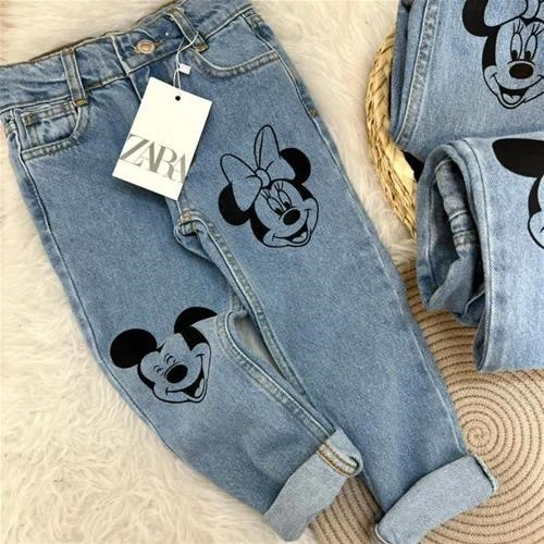 شلوار جین میکی و اردک  زارا ترک کد 5629