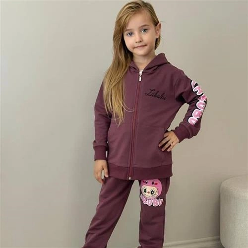 ست دو تیکه سویشرت شلوار لبوبو پشت و رو طرحدار 5-14سال ترک کد 18442