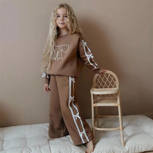 ست دو تیکه کرکدار پاپیون نگین دار ترک کد 18671