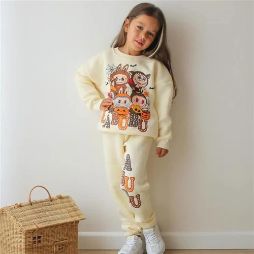 ست دوتیکه کرکدار دورس شلوار لبوبو و دوستان ترک کد 18446