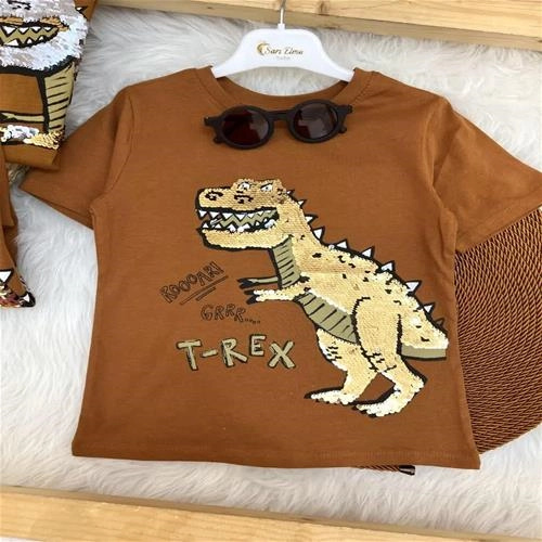 تیشرت پولکی دایناسور اچ اند ام  ترک 4755