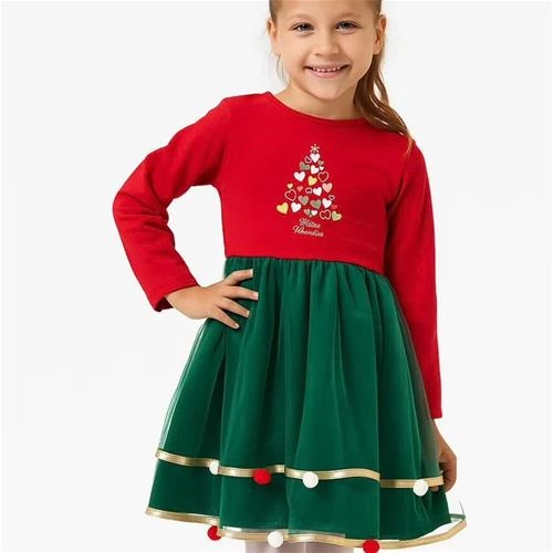 پیراهن کرکدار خفیف قلب قلبی کریسمسی ترک کد 18722