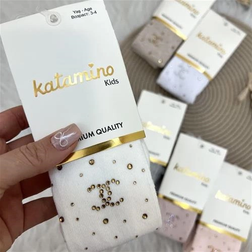 جوراب شلواری مجلسی چنل نگین دار ترک 3-8سال کد 6150